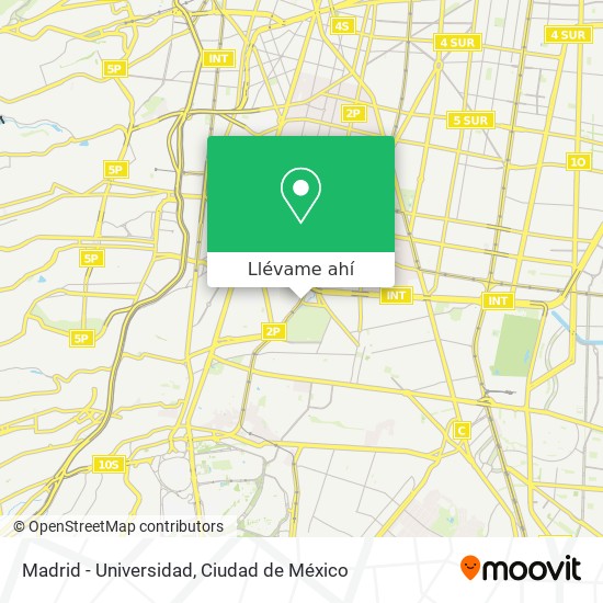 Mapa de Madrid - Universidad