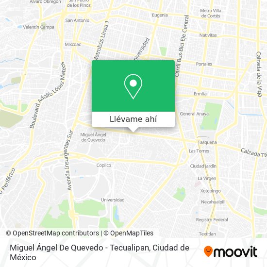 Mapa de Miguel Ángel De Quevedo - Tecualipan