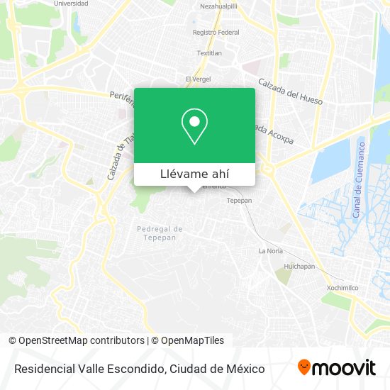 Mapa de Residencial Valle Escondido