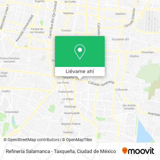 Mapa de Refinería Salamanca - Taxqueña