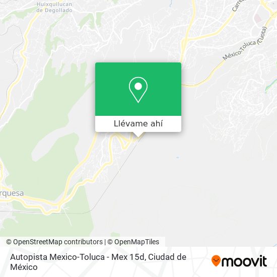 Mapa de Autopista Mexico-Toluca - Mex 15d