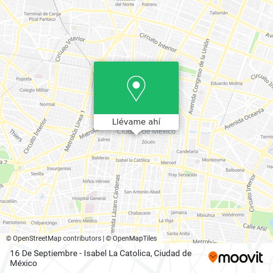 Mapa de 16 De Septiembre - Isabel La Catolica