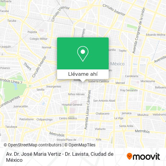 Mapa de Av. Dr. José Maria Vertiz - Dr. Lavista
