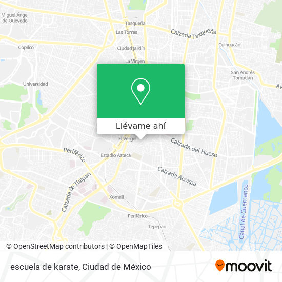 Mapa de escuela de karate