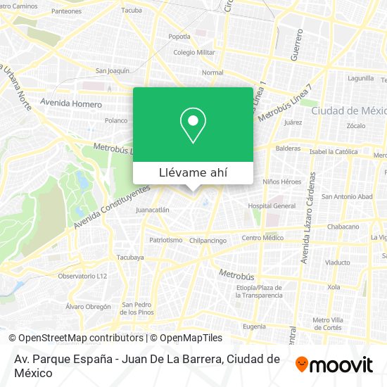 Mapa de Av. Parque España - Juan De La Barrera