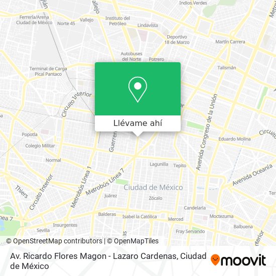 Mapa de Av. Ricardo Flores Magon - Lazaro Cardenas