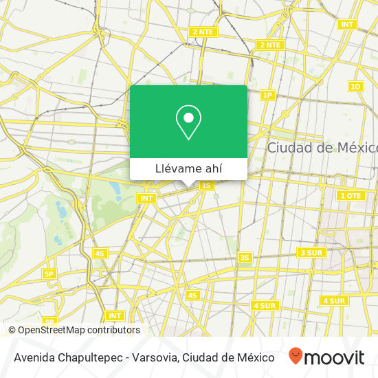 Mapa de Avenida Chapultepec - Varsovia