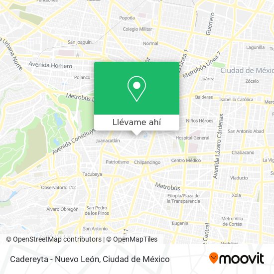 Mapa de Cadereyta - Nuevo León