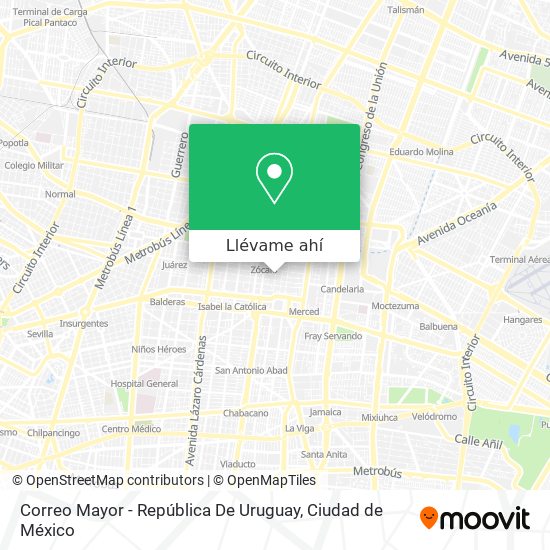 Mapa de Correo Mayor - República De Uruguay
