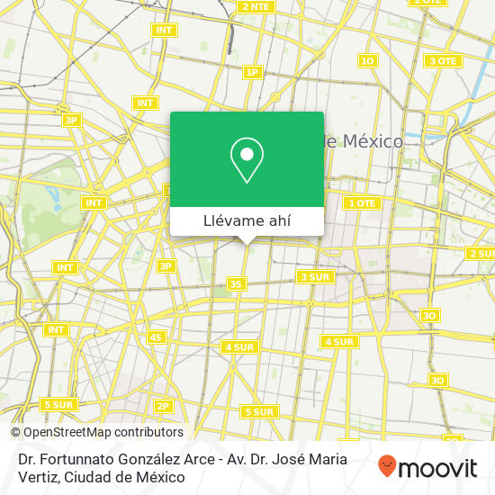 Mapa de Dr. Fortunnato González Arce - Av. Dr. José Maria Vertiz