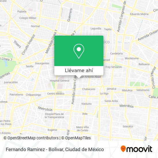 Mapa de Fernando Ramirez - Bolivar