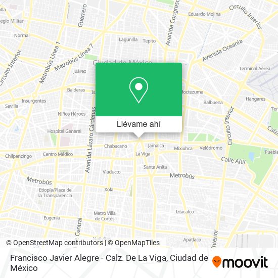 Mapa de Francisco Javier Alegre - Calz. De La Viga