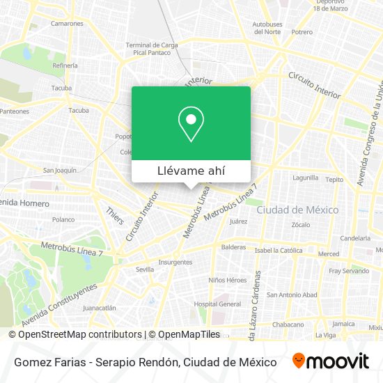 Mapa de Gomez Farias - Serapio Rendón