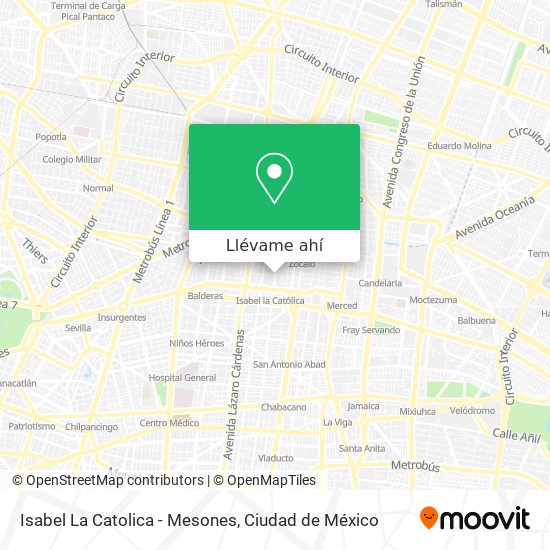 Mapa de Isabel La Catolica - Mesones
