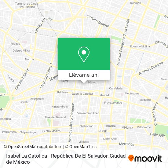 Mapa de Isabel La Catolica - República De El Salvador