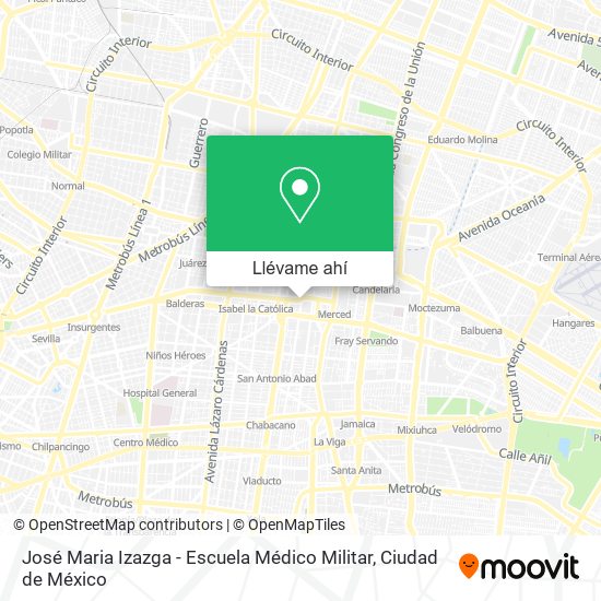 Mapa de José Maria Izazga - Escuela Médico Militar