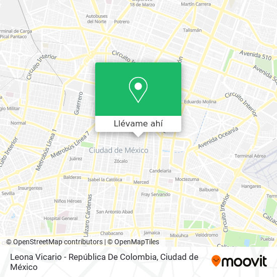 Mapa de Leona Vicario - República De Colombia