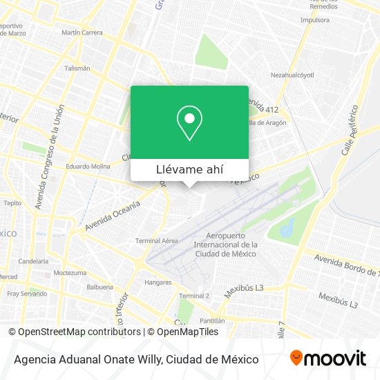 Mapa de Agencia Aduanal Onate Willy