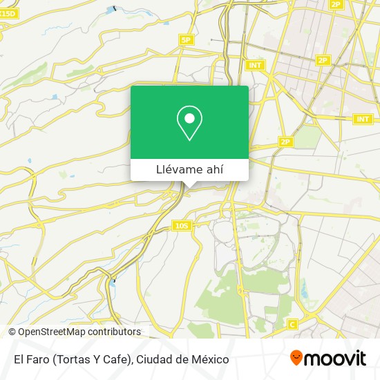 Mapa de El Faro (Tortas Y Cafe)