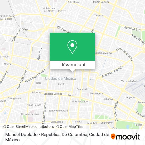 Mapa de Manuel Doblado - República De Colombia