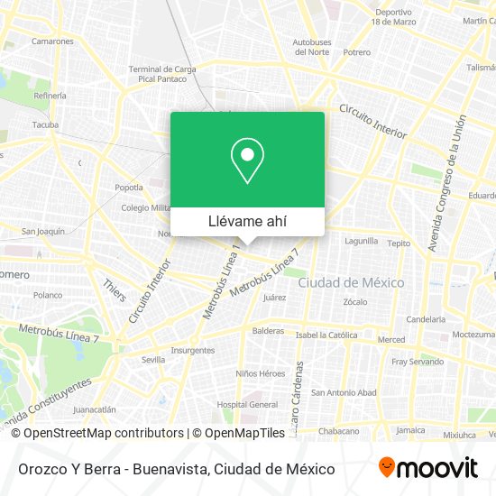 Mapa de Orozco Y Berra - Buenavista