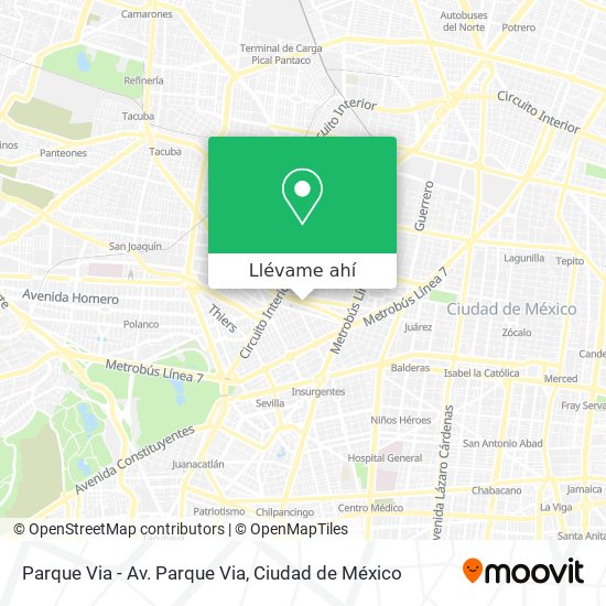 Mapa de Parque Via - Av. Parque Via