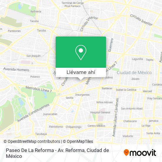 Mapa de Paseo De La Reforma - Av. Reforma