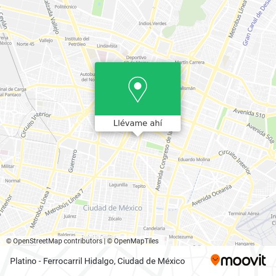 Mapa de Platino - Ferrocarril Hidalgo