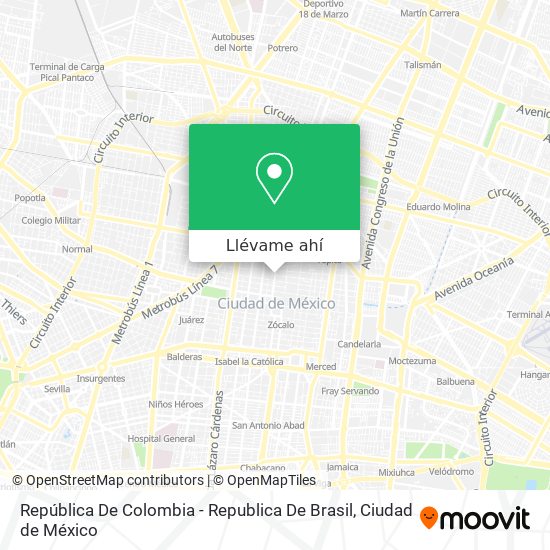 Mapa de República De Colombia - Republica De Brasil