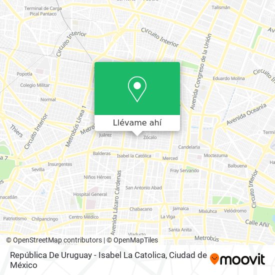 Mapa de República De Uruguay - Isabel La Catolica