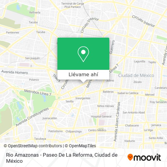 Mapa de Rio Amazonas - Paseo De La Reforma