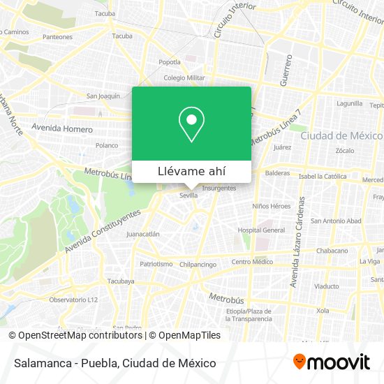 Mapa de Salamanca - Puebla