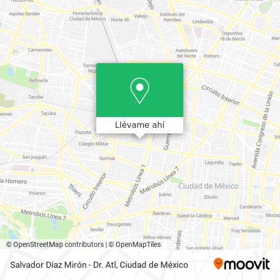 Mapa de Salvador Diaz Mirón - Dr. Atl