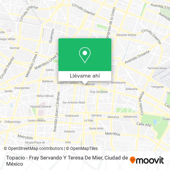 Mapa de Topacio - Fray Servando Y Teresa De Mier