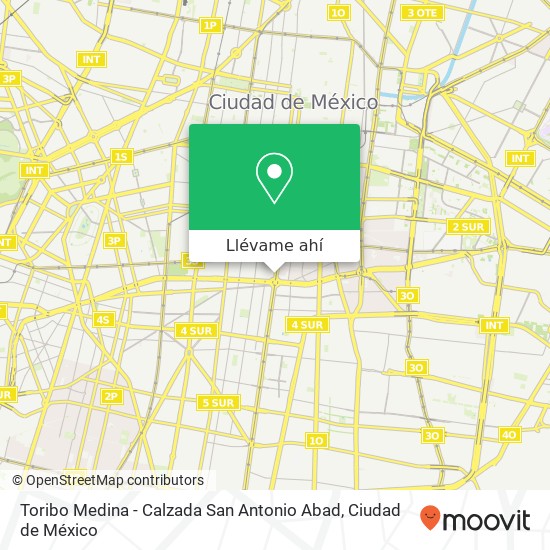 Mapa de Toribo Medina - Calzada San Antonio Abad