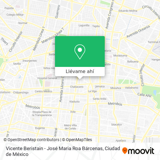 Mapa de Vicente Beristain - José Maria Roa Bárcenas