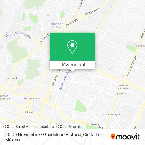Mapa de 20 De Noviembre - Guadalupe Victoria