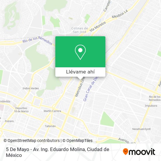 Mapa de 5 De Mayo - Av. Ing. Eduardo Molina