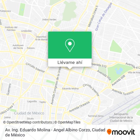 Mapa de Av. Ing. Eduardo Molina - Angel Albino Corzo