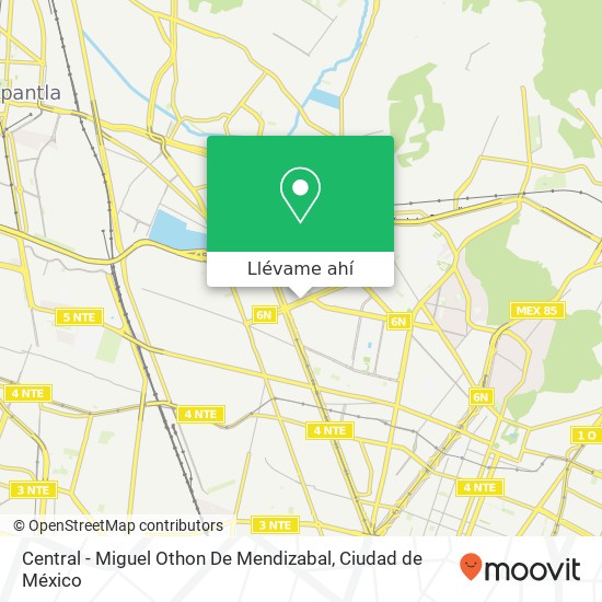 Mapa de Central - Miguel Othon De Mendizabal