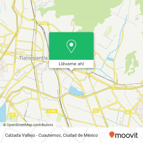 Mapa de Calzada Vallejo - Cuautemoc