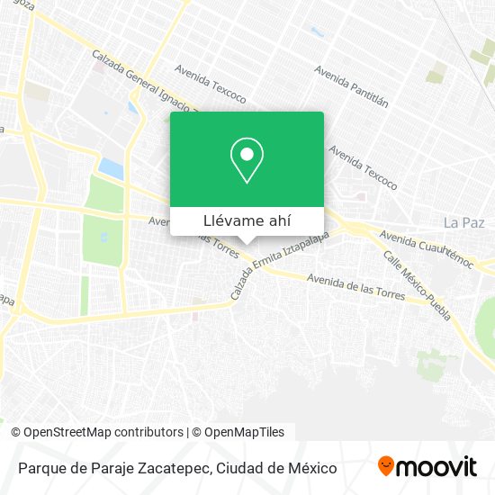 Mapa de Parque de Paraje Zacatepec