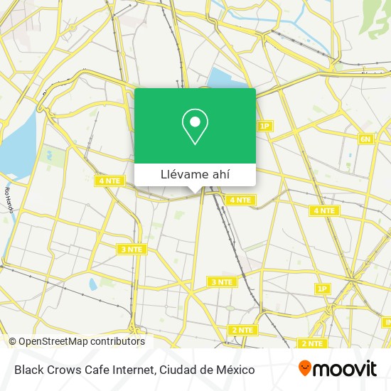 Mapa de Black Crows Cafe Internet