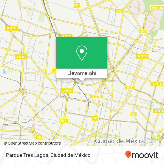 Mapa de Parque Tres Lagos