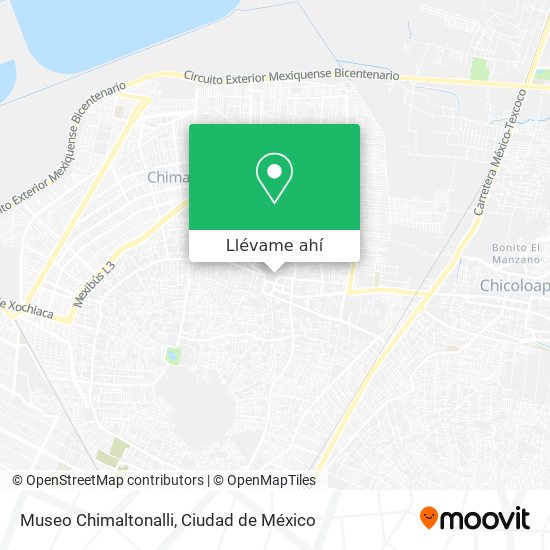 Mapa de Museo Chimaltonalli