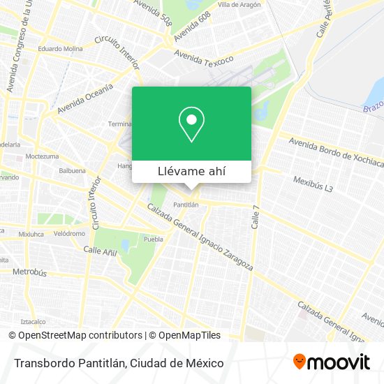 Mapa de Transbordo Pantitlán