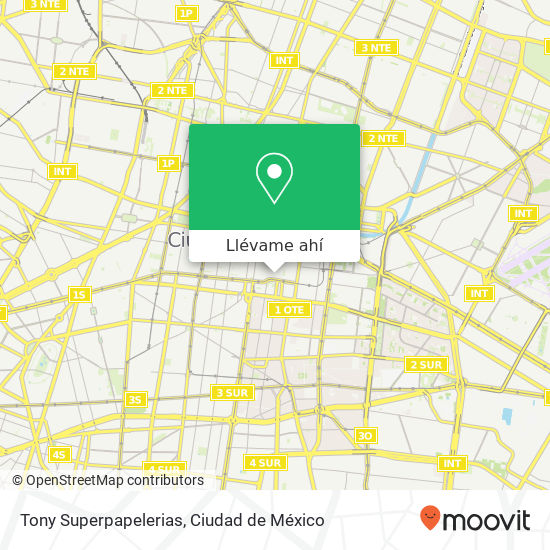 Mapa de Tony Superpapelerias