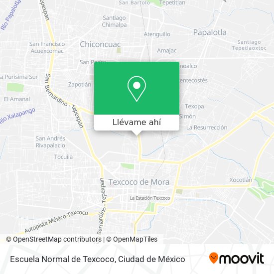 Mapa de Escuela Normal de Texcoco