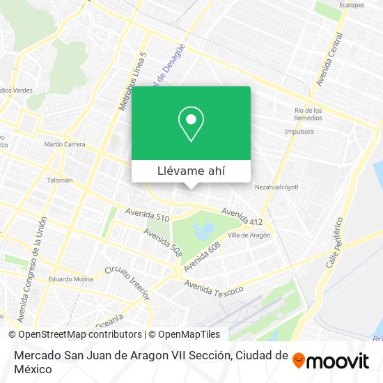 Mapa de Mercado San Juan de Aragon VII Sección