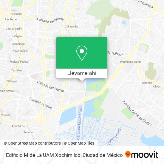 Mapa de Edificio M de La UAM Xochimilco